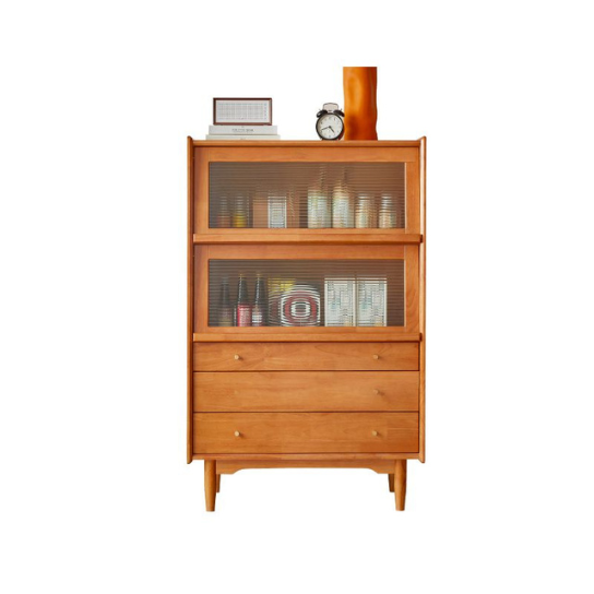 Rustic Mango Modern 3-Drawer Combo Dresser with Cabinets