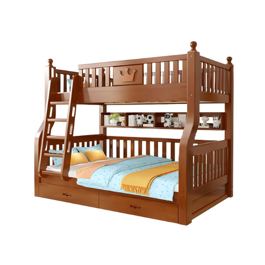Rustic Mango Solid Wooden Loft bed With Classy Honey Finish