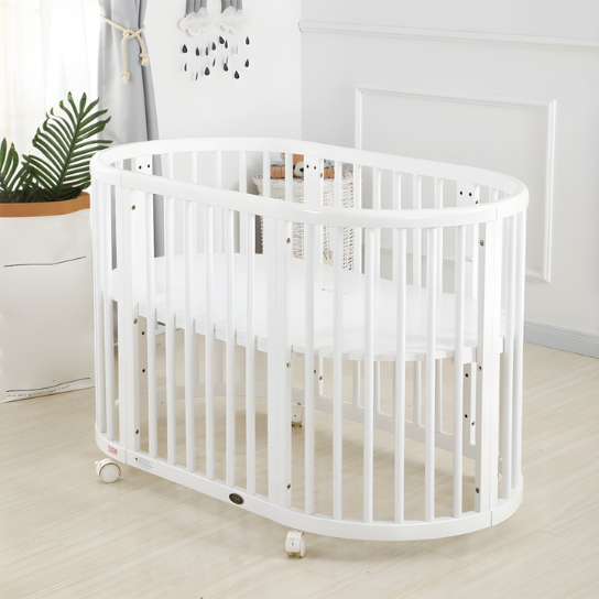 Rustic Mango Solid Wooden Cradles In Distress White Finish