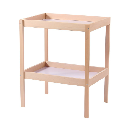 Rustic Mango Solid Wooden Minimal Changing Table for New Born Kids In Natural Finish