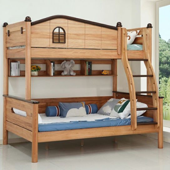 Rustic Mango Traditional Style Children's Bed up and down Solid Wood in Brown