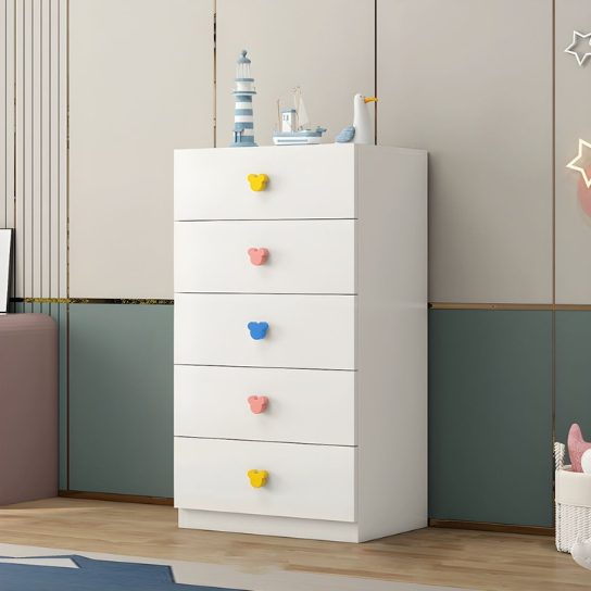 Rustic Mango Contemporary Style Wood Vertical Nursery Furniture Chest for Bedroom