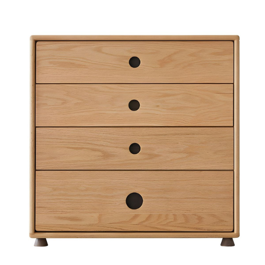 Rustic Mango Mid-Century Modern solid Wood 4-Drawer Chest