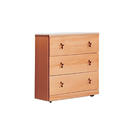 Rustic Mango Modern solid Wood Vertical Chest with 6 Drawers