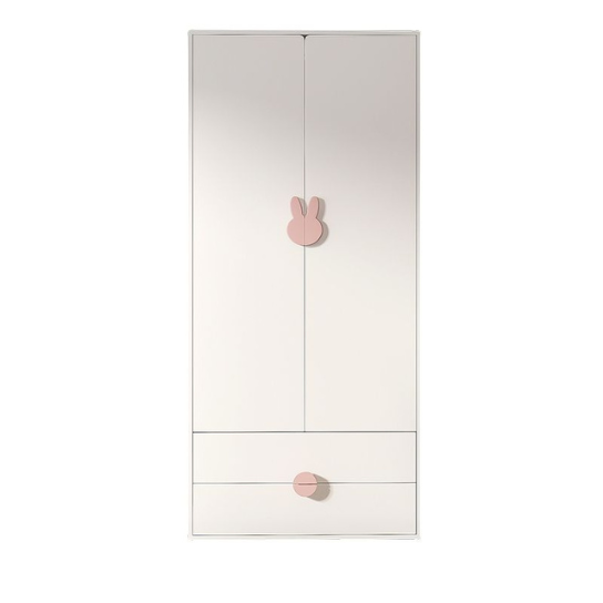 Rustic Mango Rabbit Theme Modern Children's Wardrobe Solid Wood