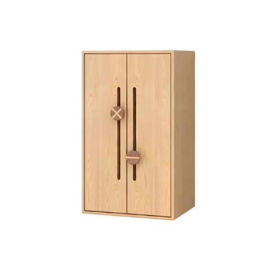 Rustic Mango Solid Wood Modern Children's Wardrobe Natural Drawers and Door