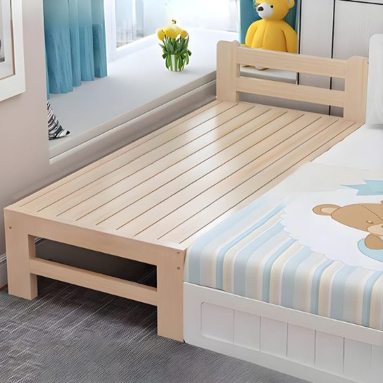 Rustic mango Solid Wooden Loft Single Side Bed In Natural Finish