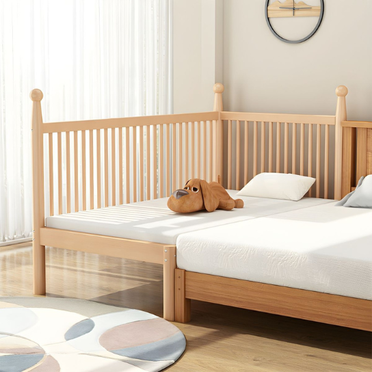 Rustic mango Solid Wooden Beds In Classical Natural Finish For Kids