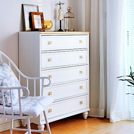 Rustic Mango Solid Wood 5-Drawer Dresser