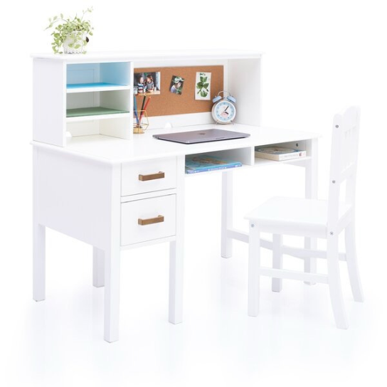 Rustic Mango Writing Desk with Hutch