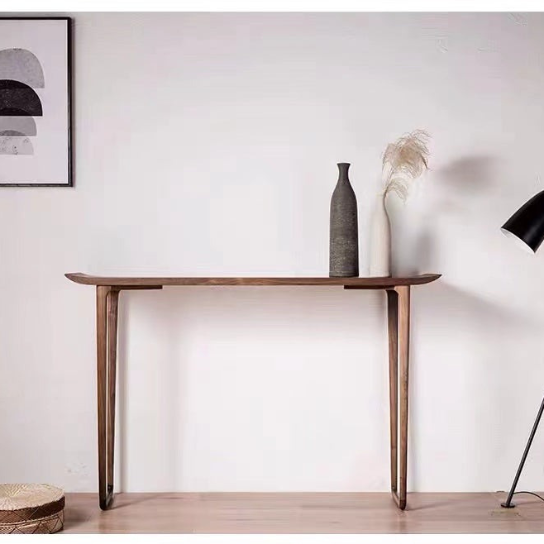 Rustic Mango Light Weight Solid Wooden Console Table In Honey Finish