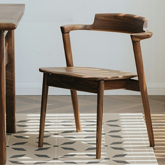 Rustic Mango Solid Wooden Dining Chair In Honey Matte Finish