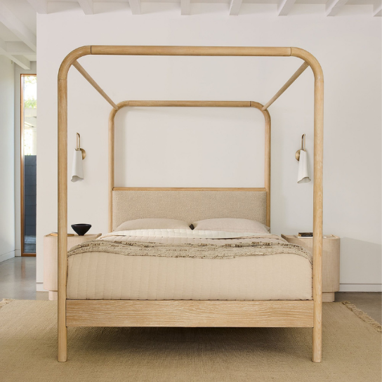 Rustic Mango Solid Wooden Heritage Beds in Natural Finish