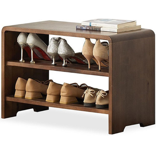 Rustic Mango Open Shoe Rack in Honey Finish