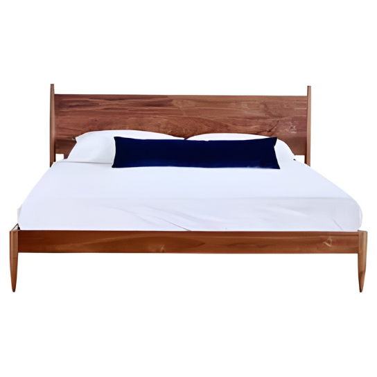 Rustic Mango Solid Wooden Bed In Honey Finish (Mango Wood )