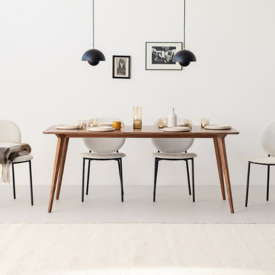 Rustic Mango Solid Wooden Modern Dining Table