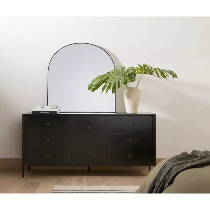 Rustic Mango Solid Heavy Wooden Chest of Drawer In Dark Walnut Finish