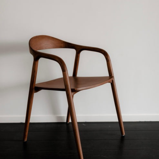 Rustic Mango Solid Wooden Chair In Modern Style In Honey Finish